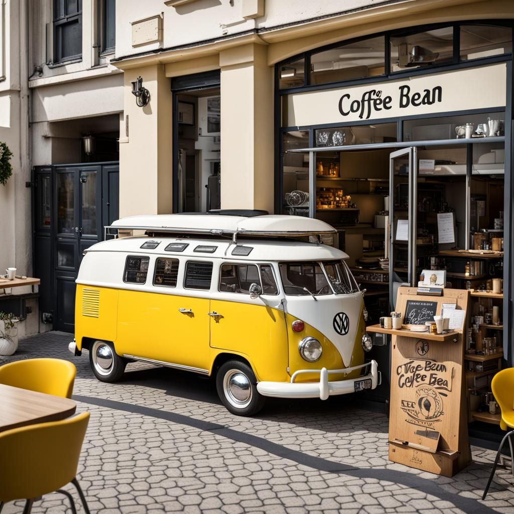 VW Camper Van Cafe with Espresso Machine