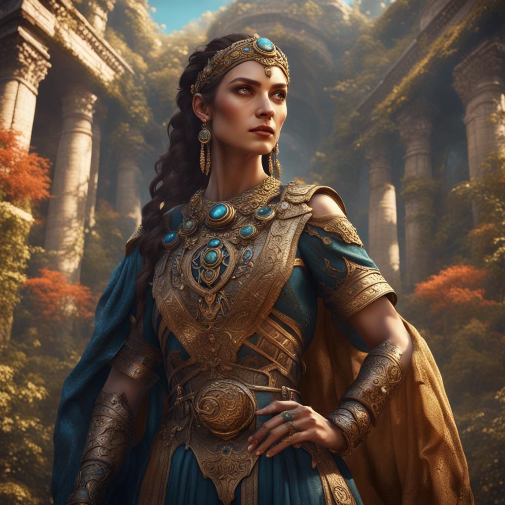 Varna Beauty: Ancient Civilization Digital Painting