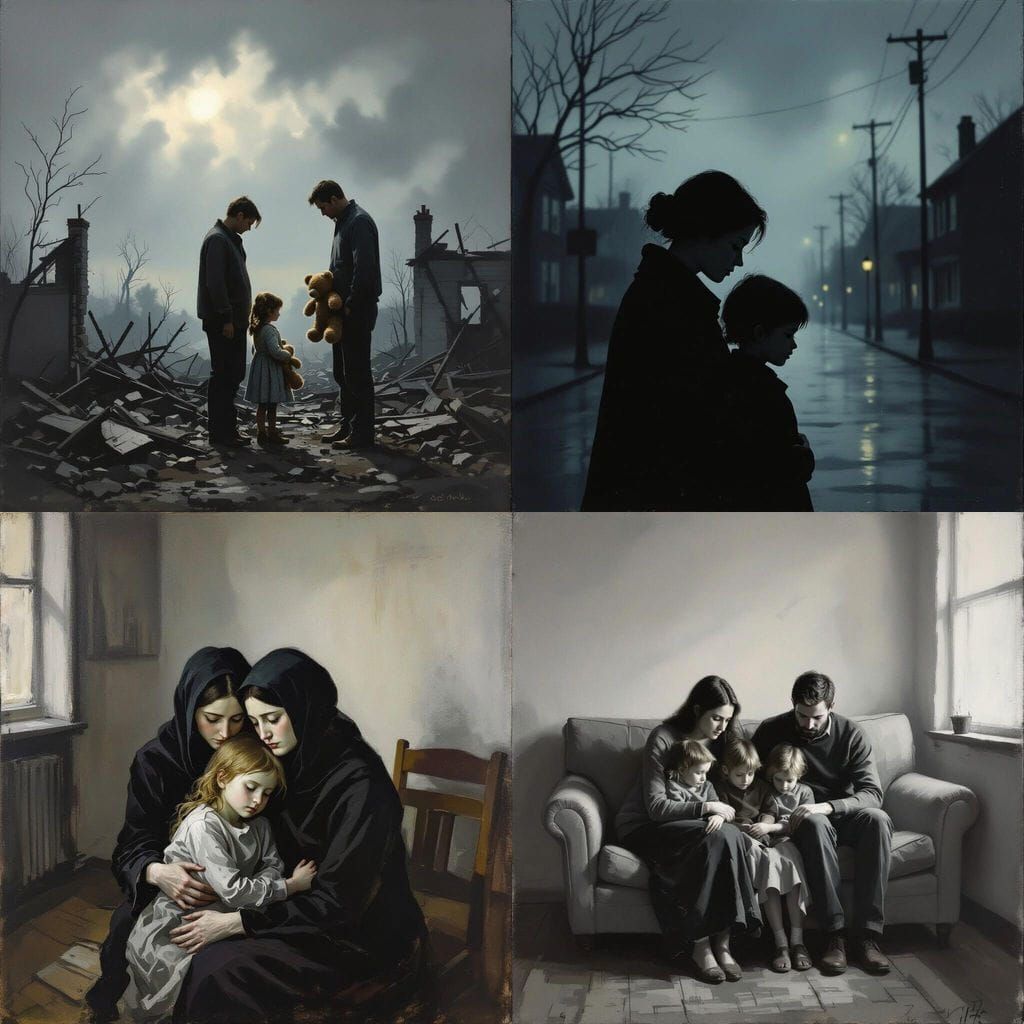 Melancholy Family Portrait