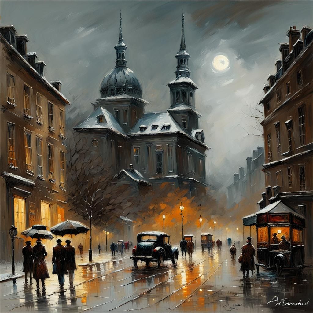 Grimdark Urban Landscape in Dark Style