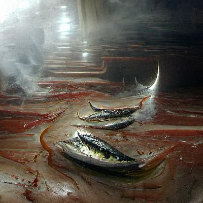 Sinister Sardine in Salt Oil Illustration