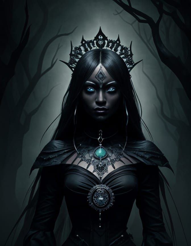 Goth drow woman