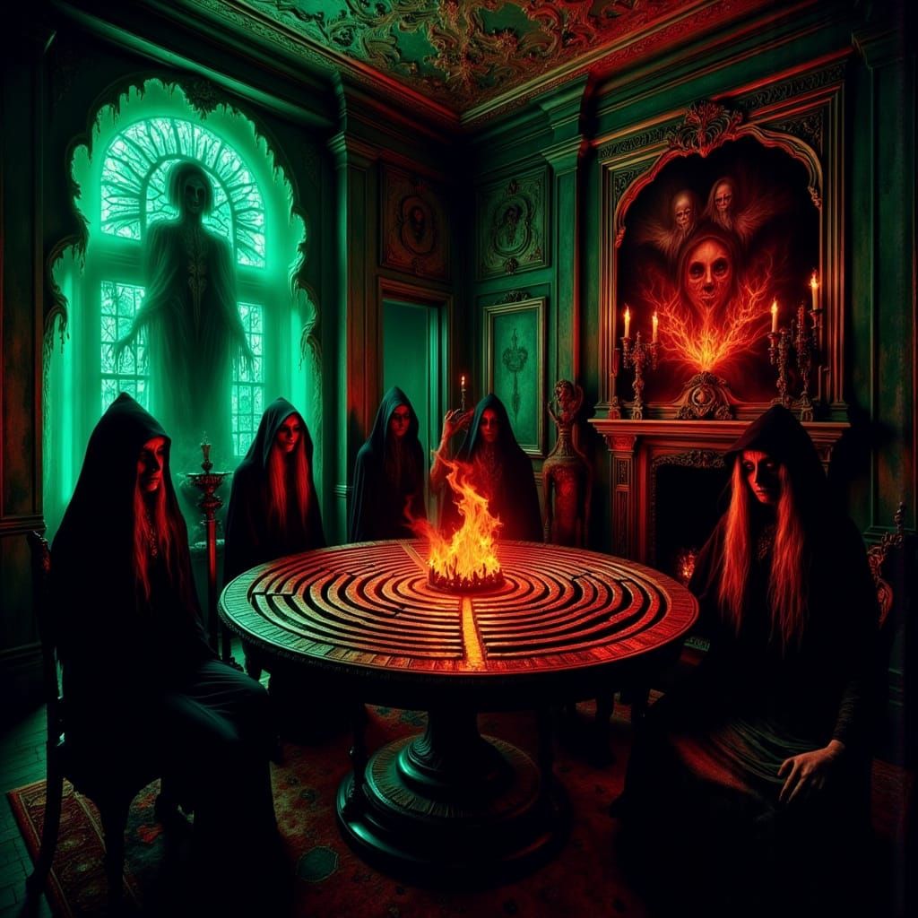 Esoteric Victorian Seance with Trapped Spirit