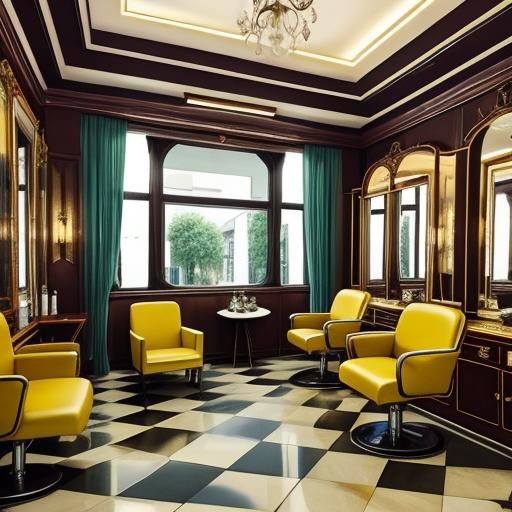 Charming Vintage Beauty Salon Interior Design