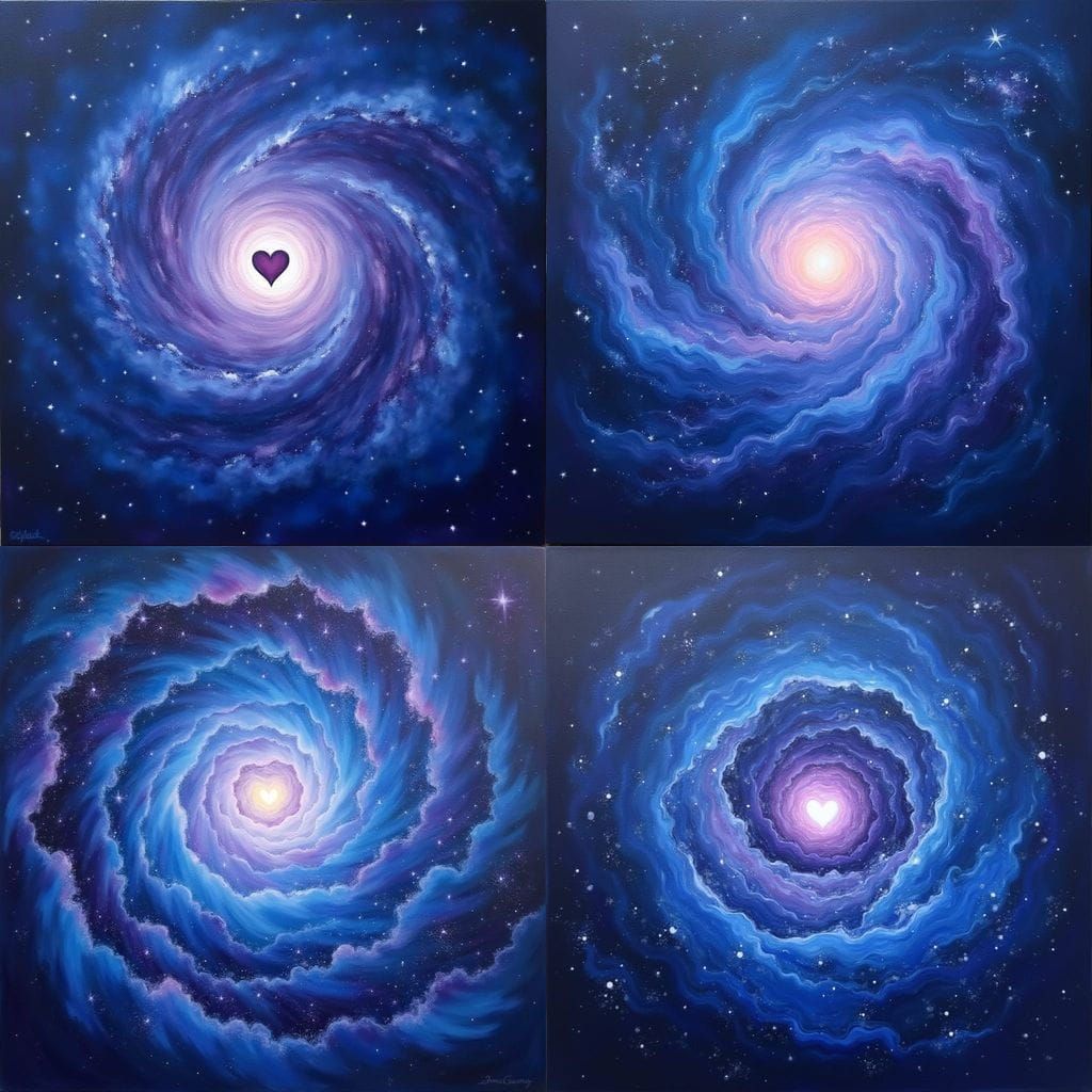 Cosmic Heart in Swirling Galaxy