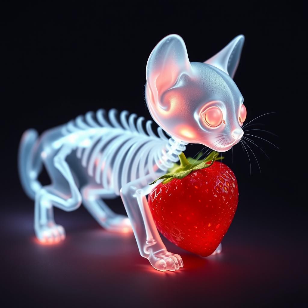 Ethereal Strawberry Kitten Radiates Inner Light