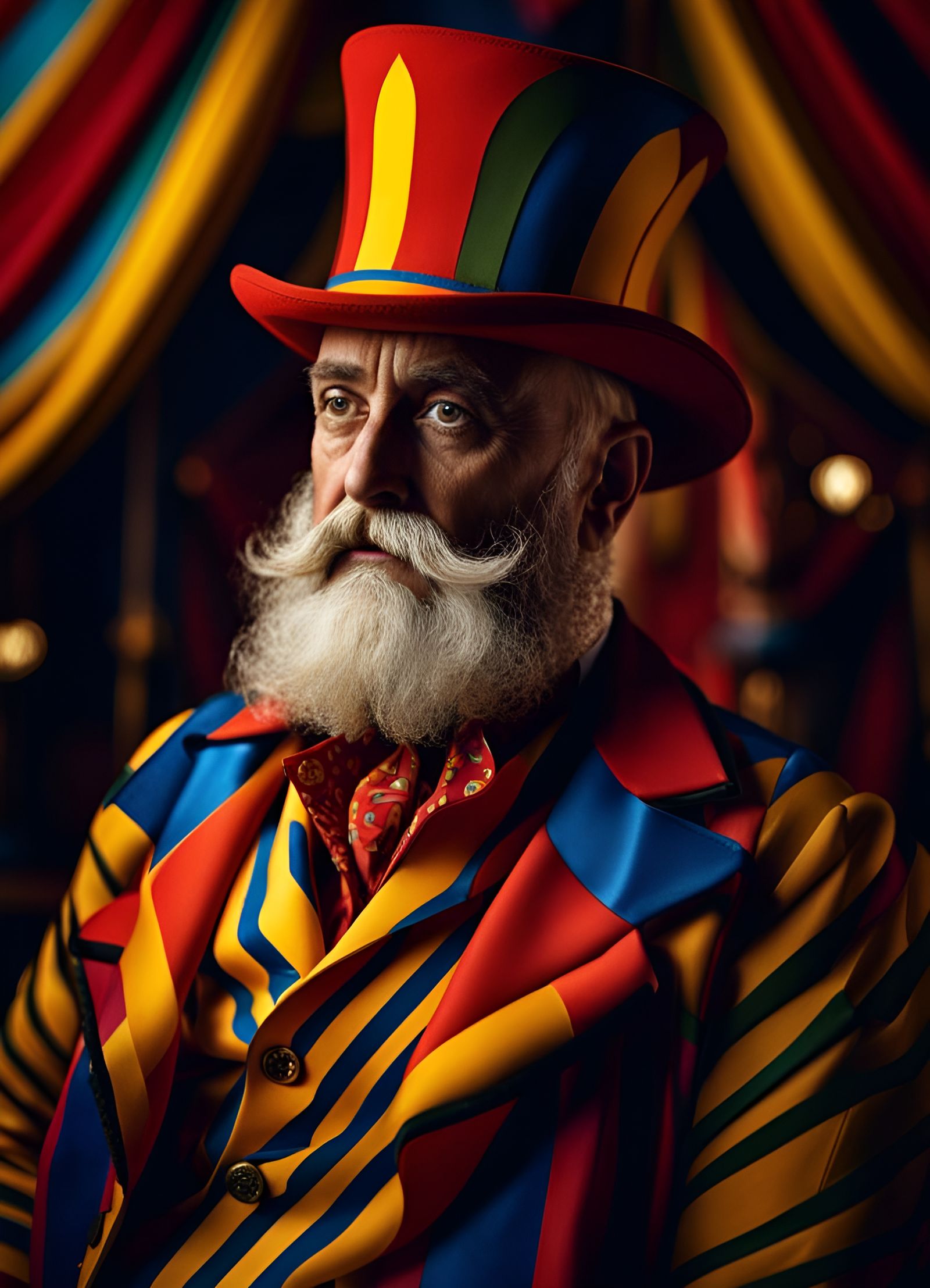 Matisse as Circus Beast Tamer in 3D Chiaroscuro