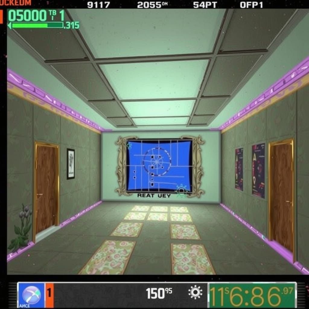 Glitched Duke Nukem 3D in Liminal Pastel Colors
