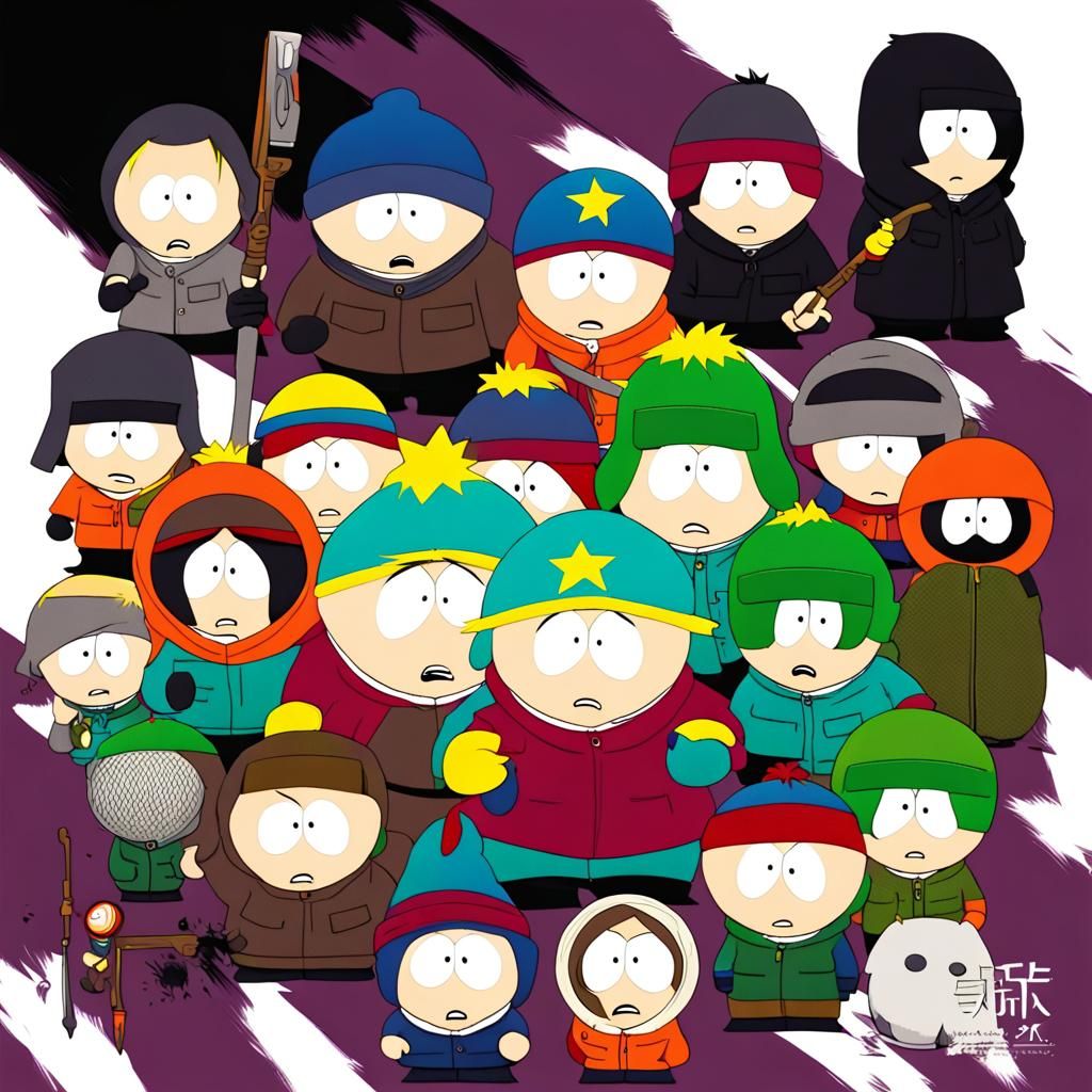 South Park Characters in Anime Style