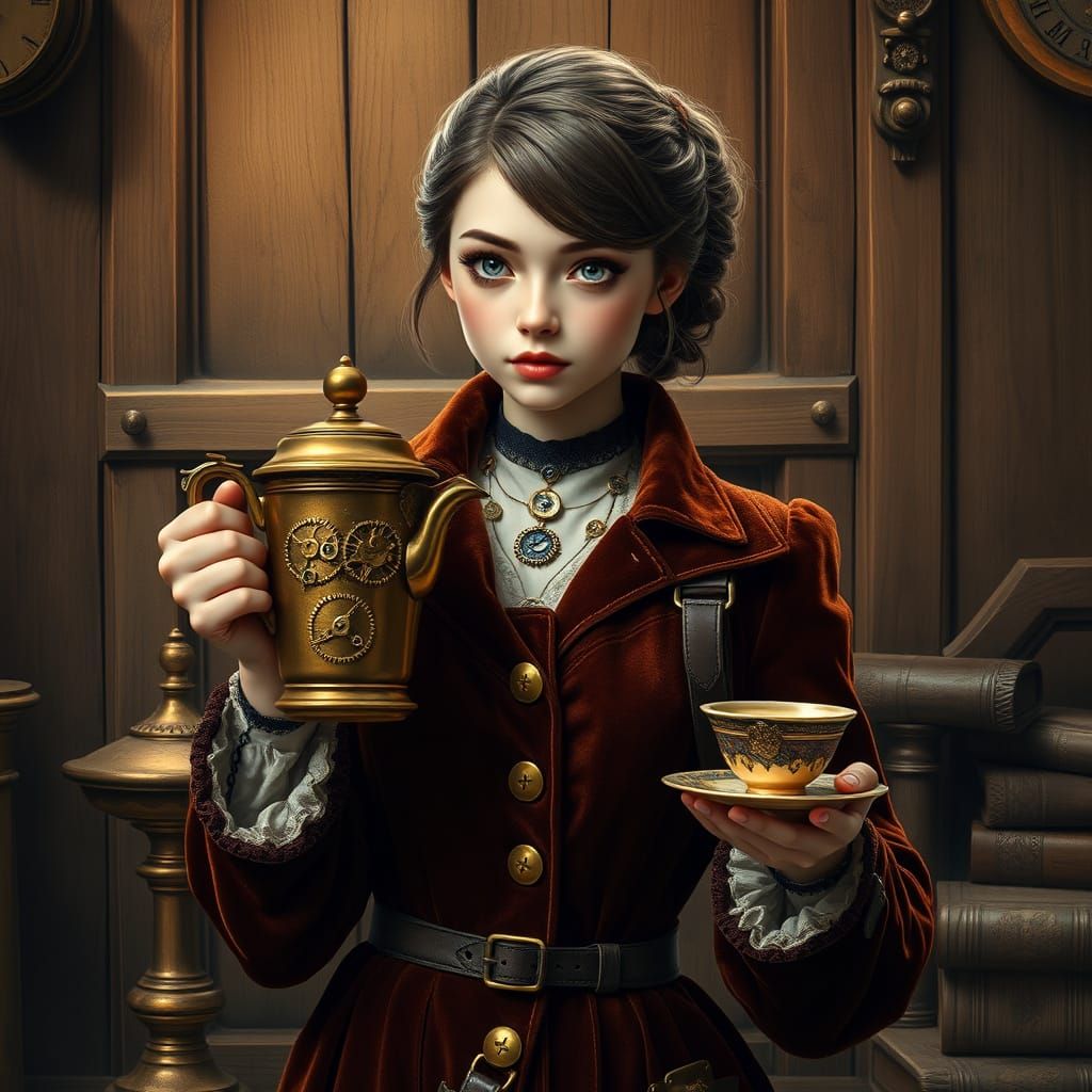 Steampunk Siren with Golden Chocolate