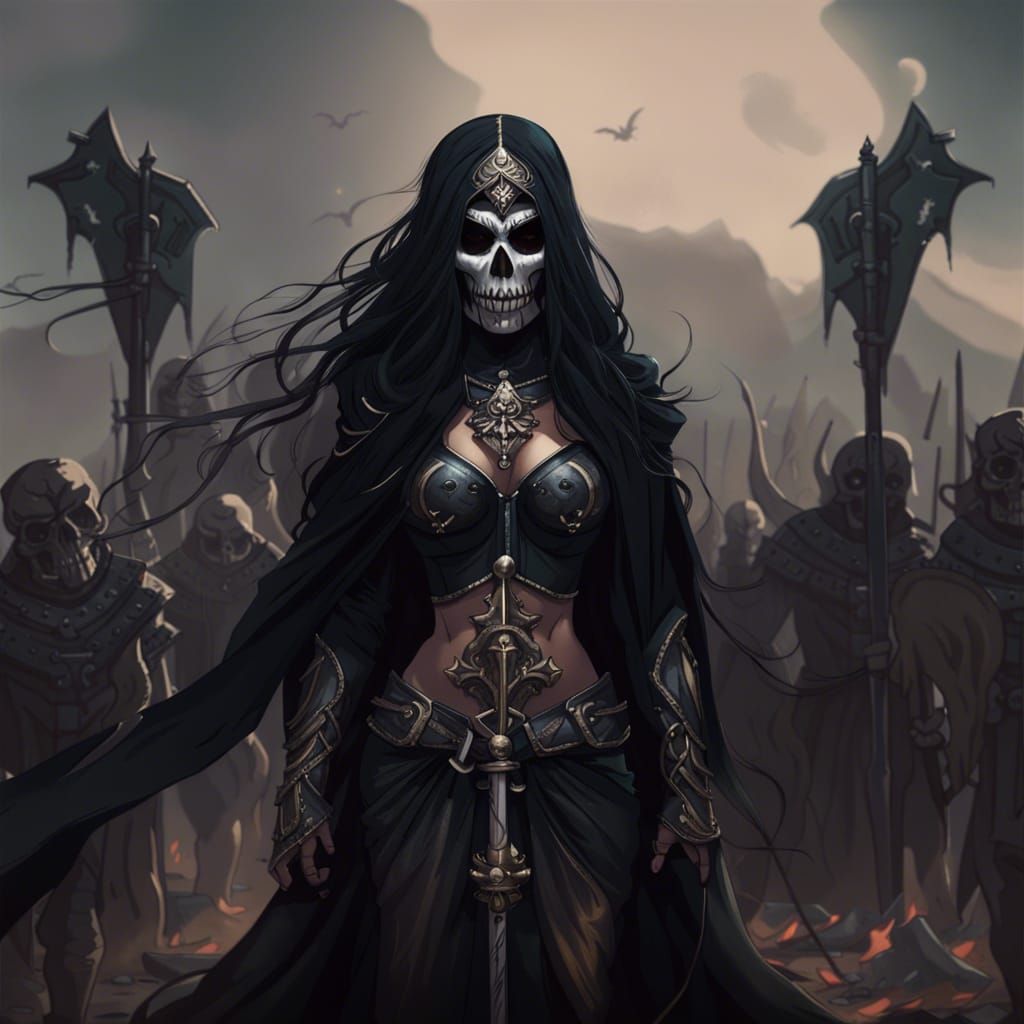Indian Goddess of Death on Battlefield