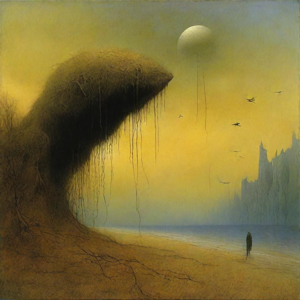 Gothic Fairy in Beksinski Style
