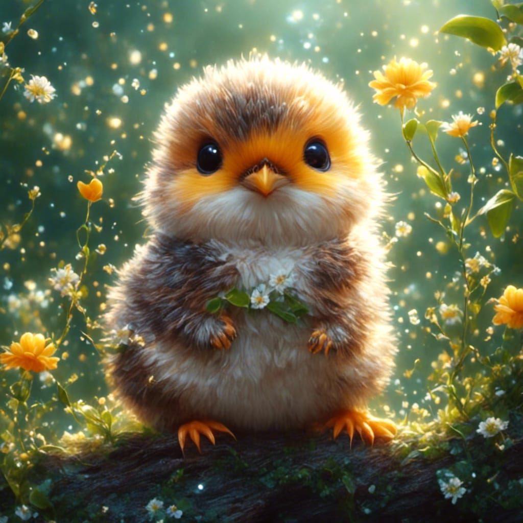 Adorable Animal Baby Artistically Rendered