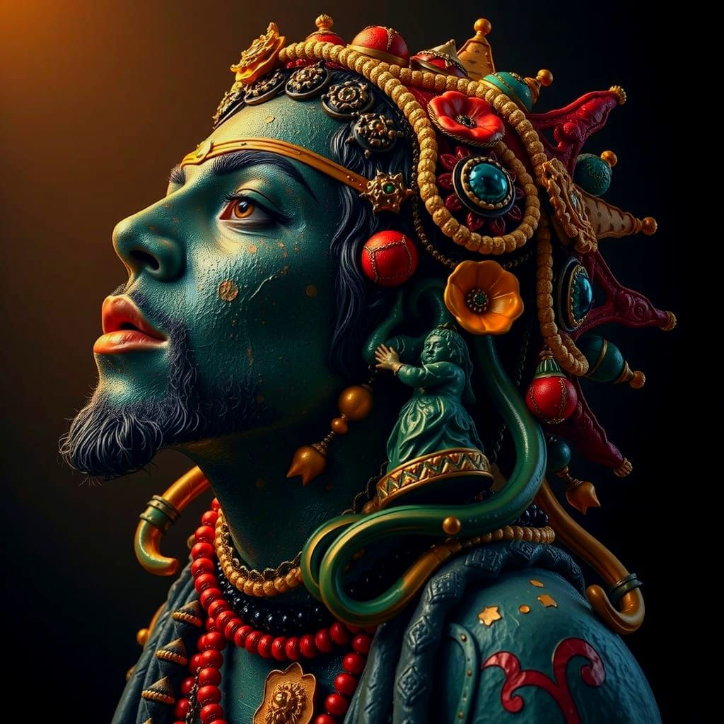 Glorious Hyperrealistic Sculpture in Vivid Colors