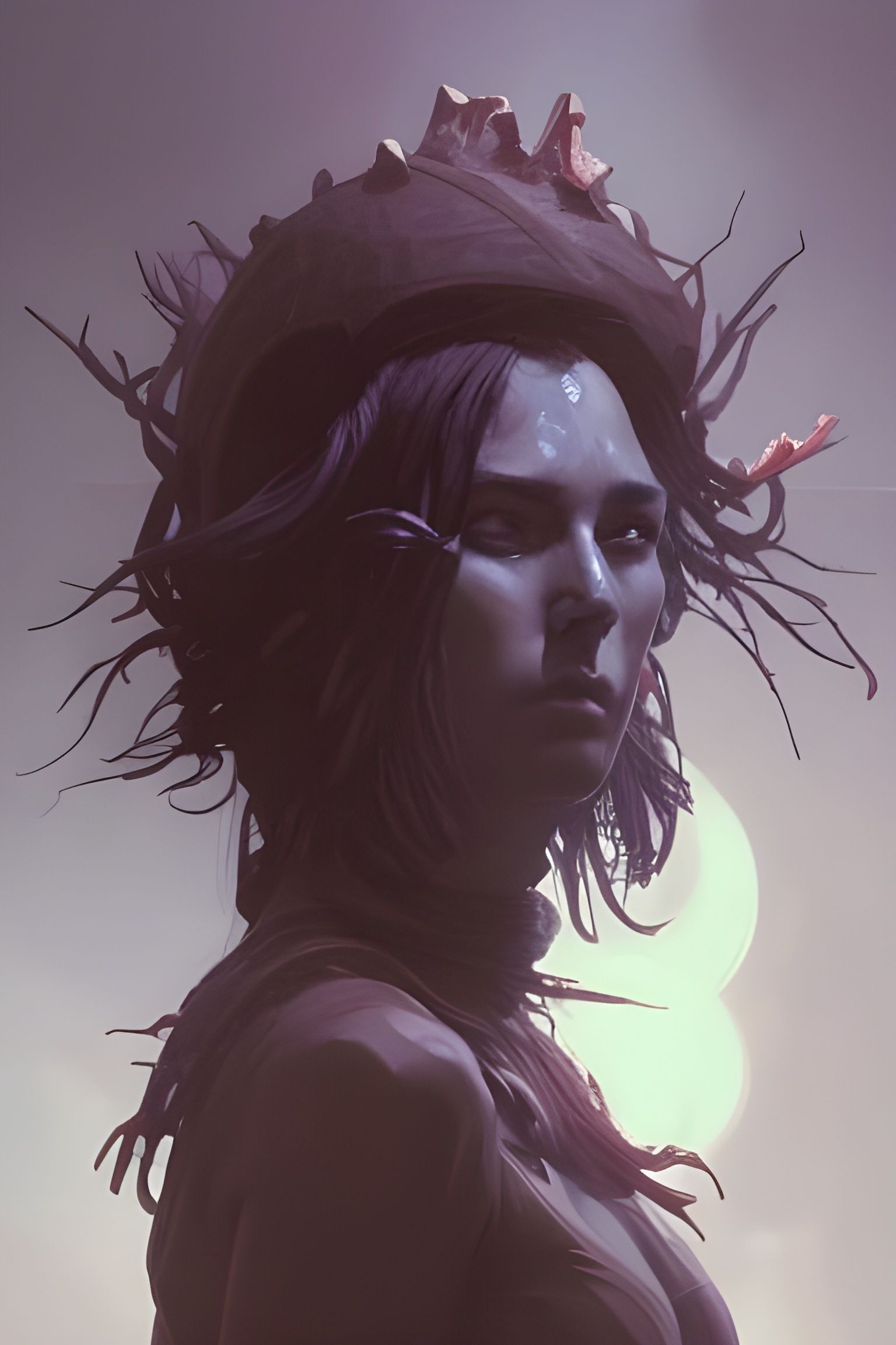 Horror Sentinel Portrait in Hyperdetailed Digital Art