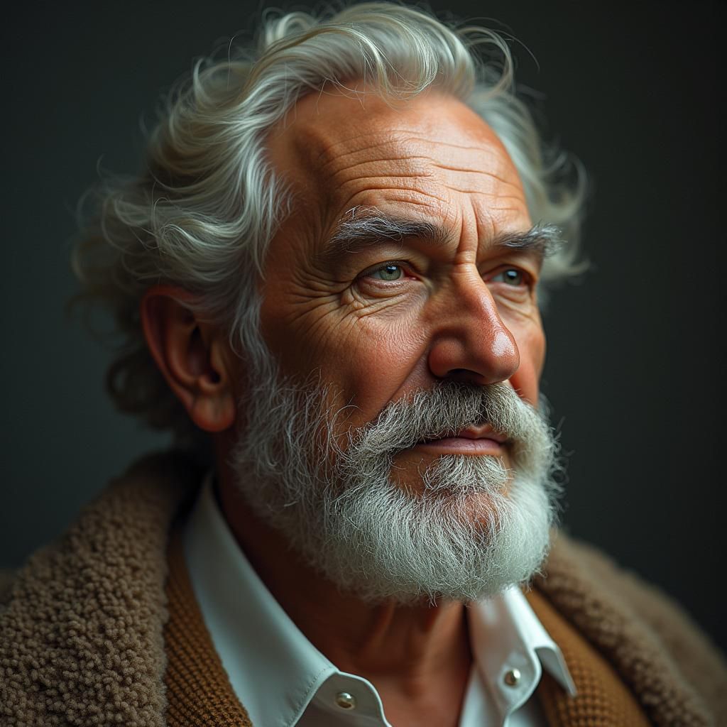 Brooding Man in Leather Jacket Lighting Cigarette