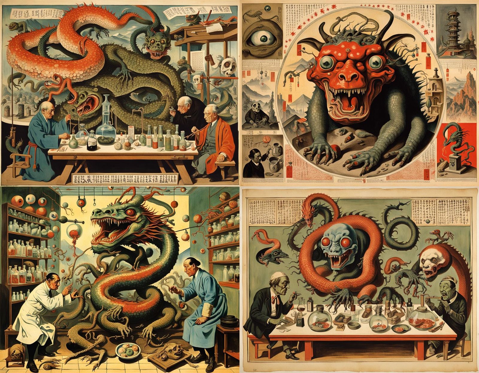 Surrealist Homunculus: A 1920s Vivisection Nightmare