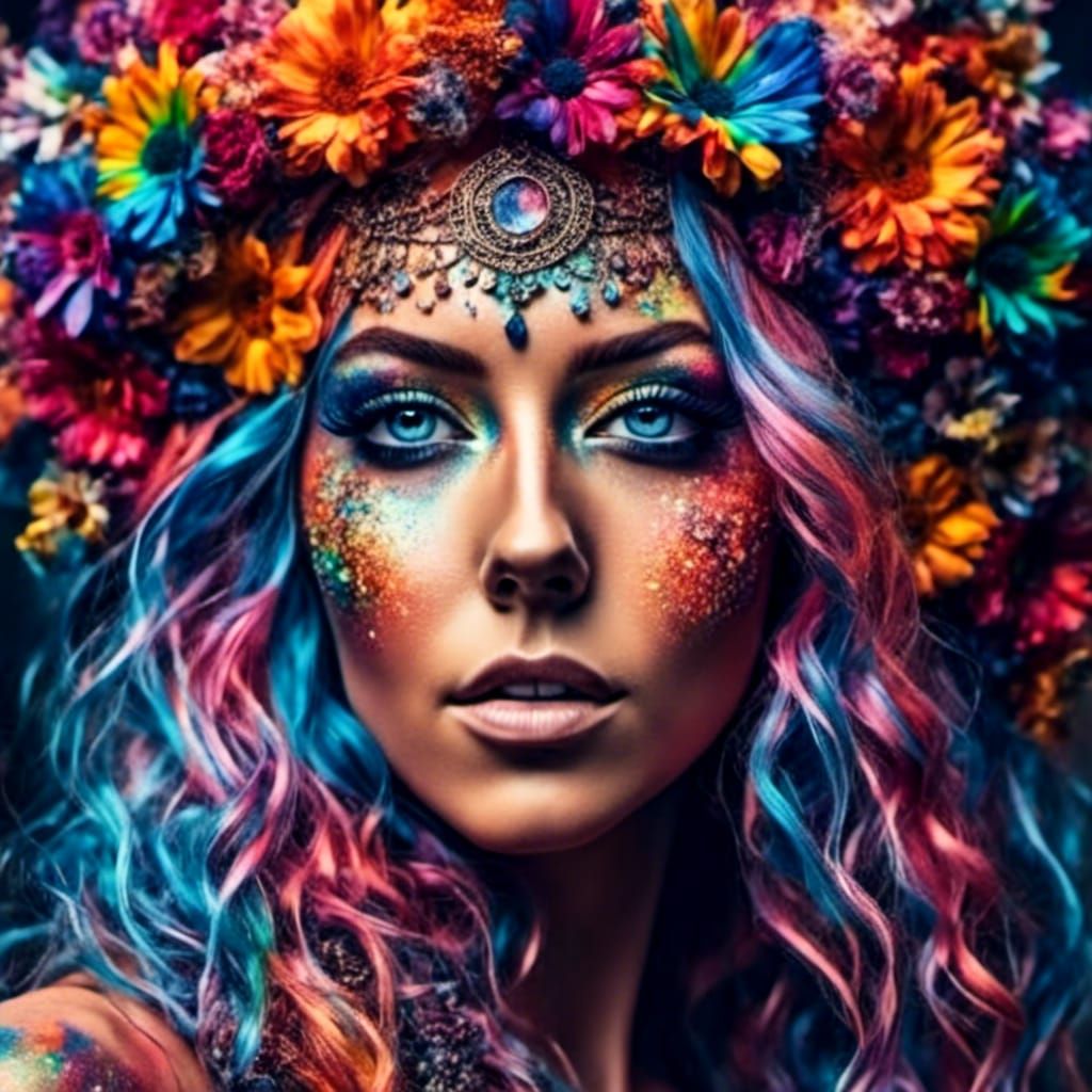 Ethereal Mage in a Whimsical Fantasy World