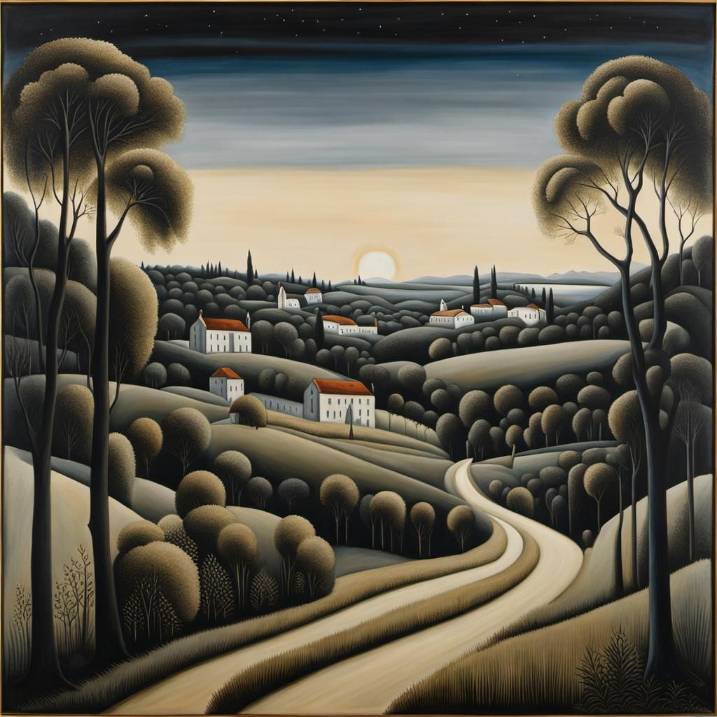 Surreal Dry Landscape in Dreamlike Style