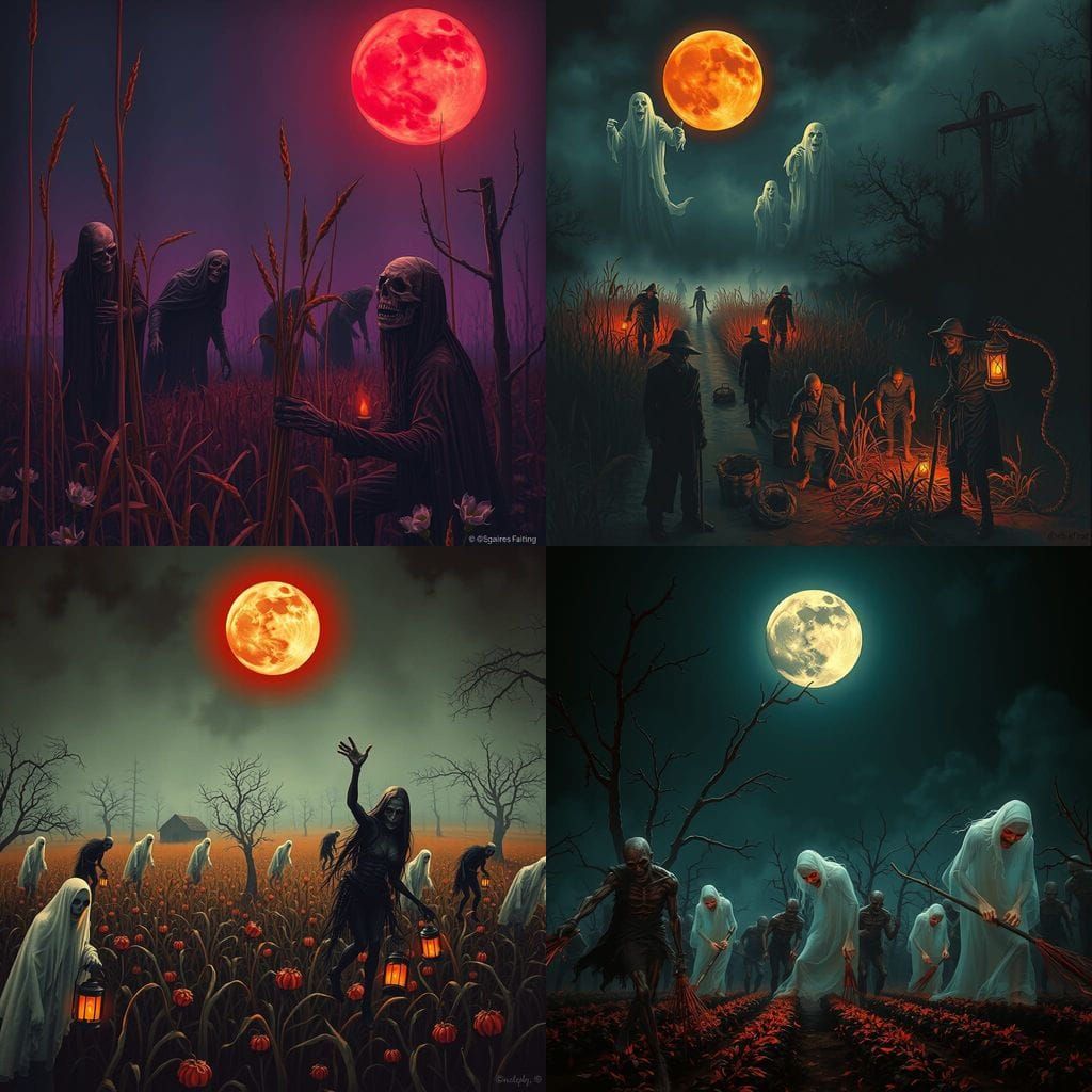 Ghosts and Zombies at Nightmare Harvest Festival Under Blood...