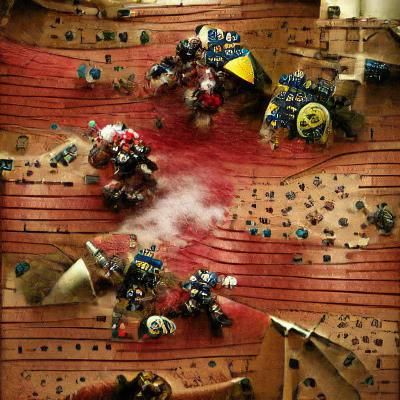 Epic Warhammer 40k Battle Scene