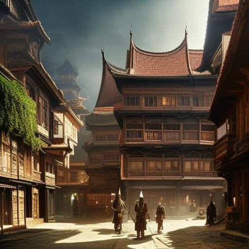 Medieval City Brothel: Detailed Cinematic Photography