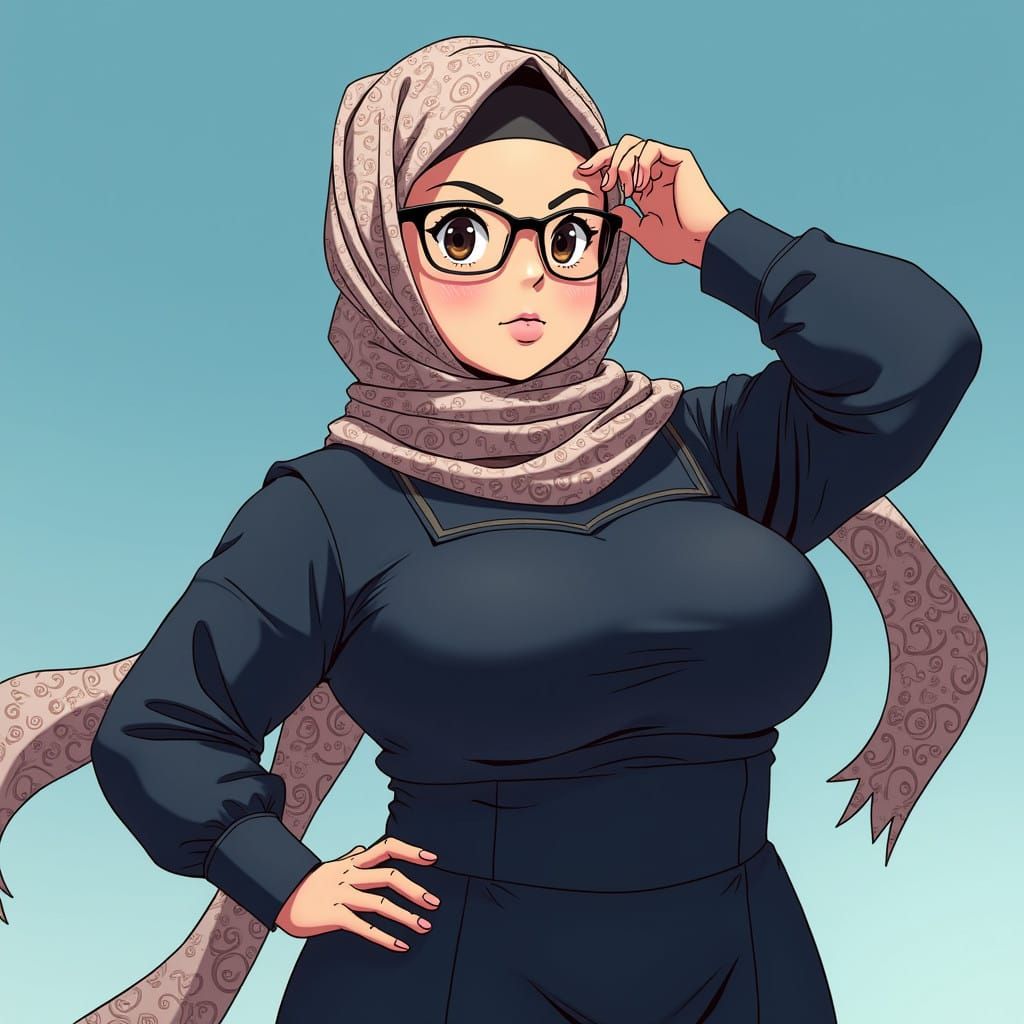 Confident Plus-Sized Anime Heroine