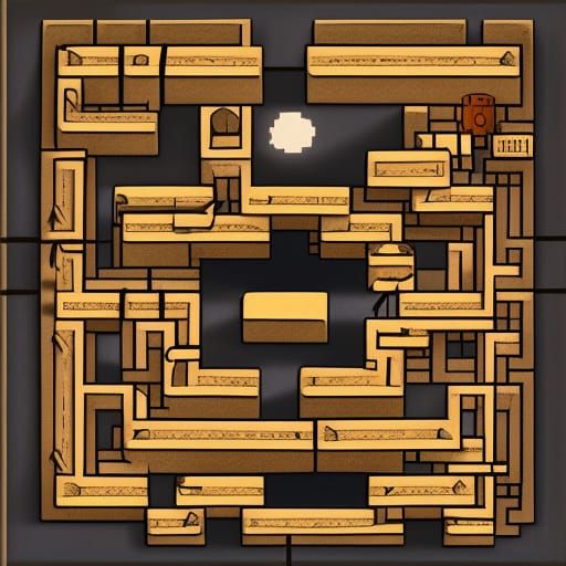 Husky Dog Navigates Paper Maze: Comic Book Art