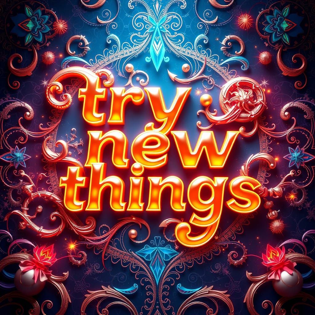 Majestic Whimsy in 3D Bubble Letters