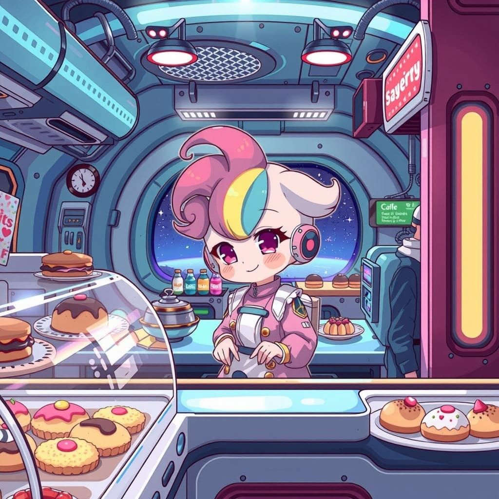 Futuristic Bakery in Intergalactic Rest Stop