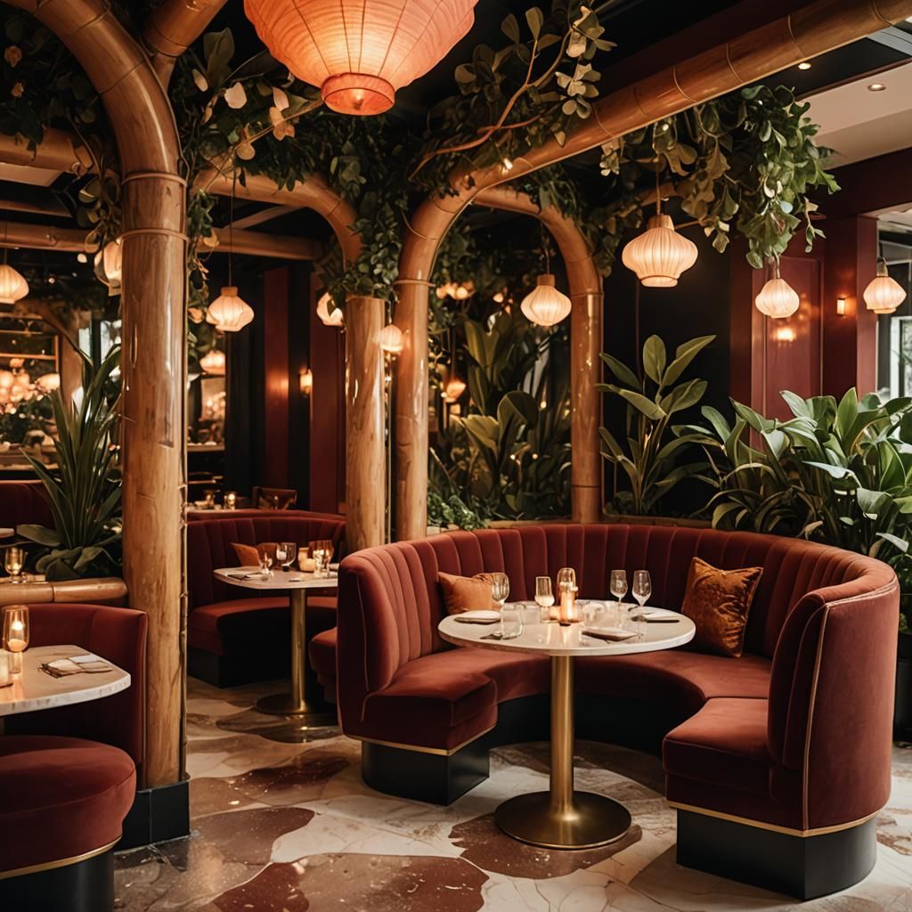 Seashell Booth with Velvet Seating and Bohemian Elements