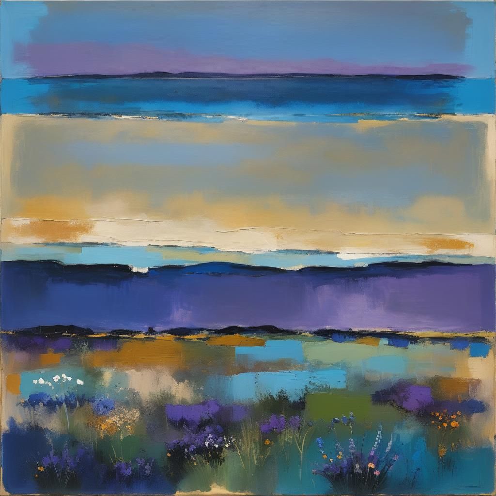 Abstract Ocean Meadow in Rothko Style