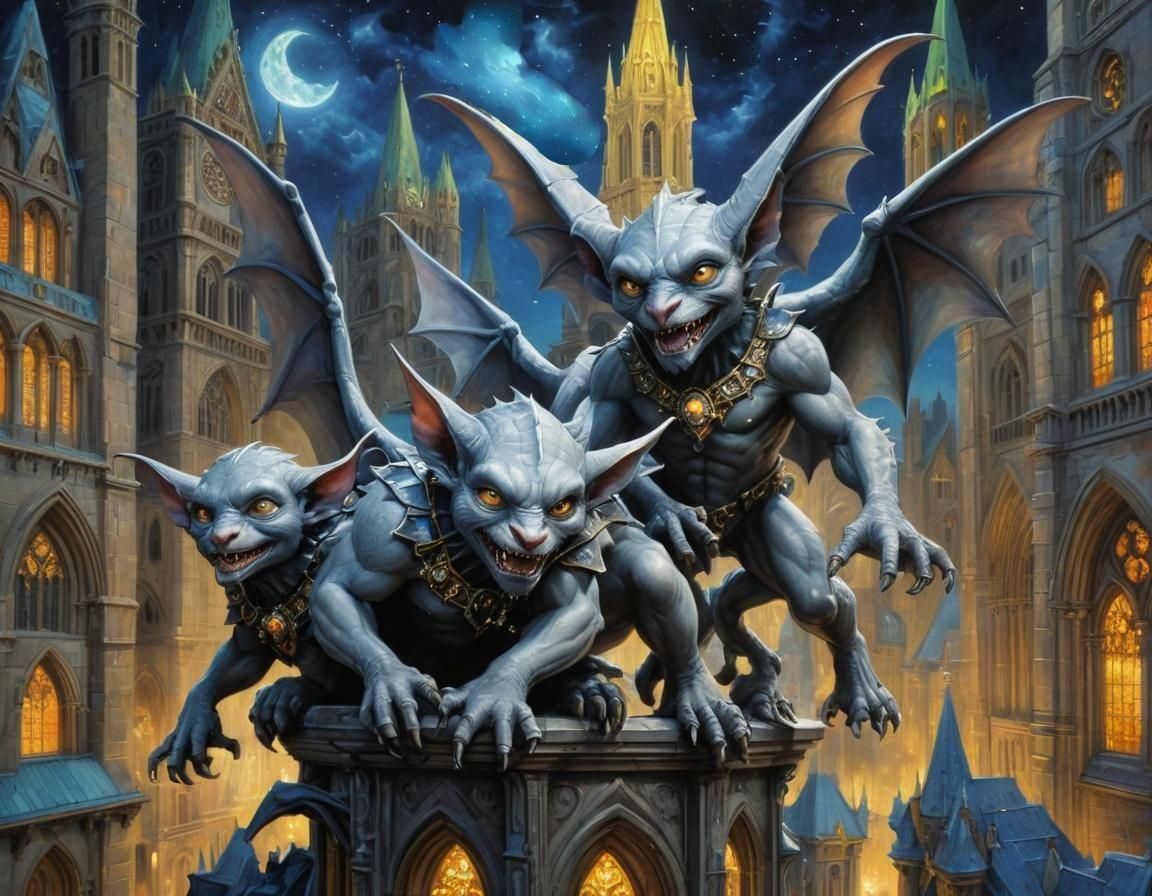 Smokey Neon Night Sky in Fairy-Tale Horror Style