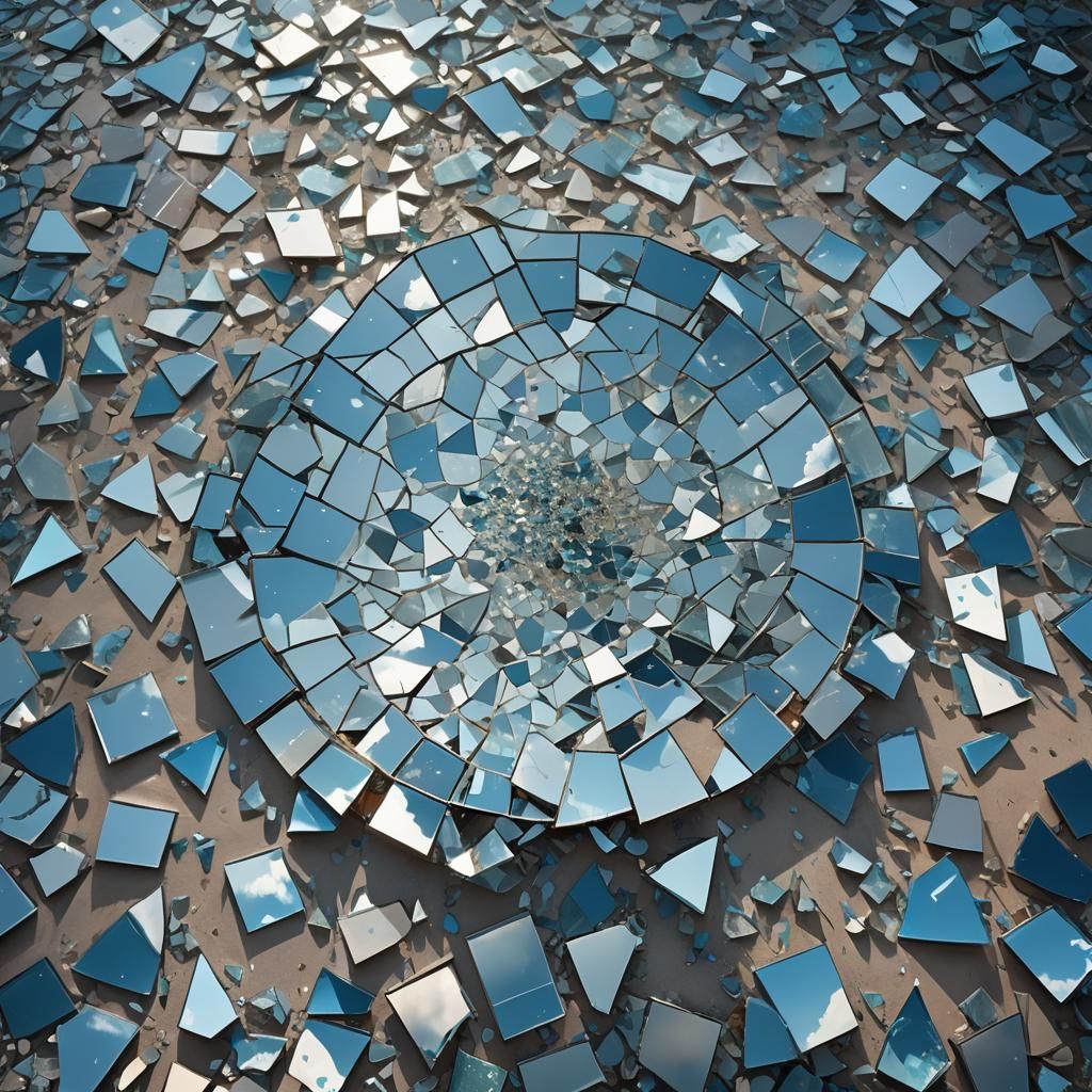 Mirror Shard Sky: A Surrealist Dreamscape