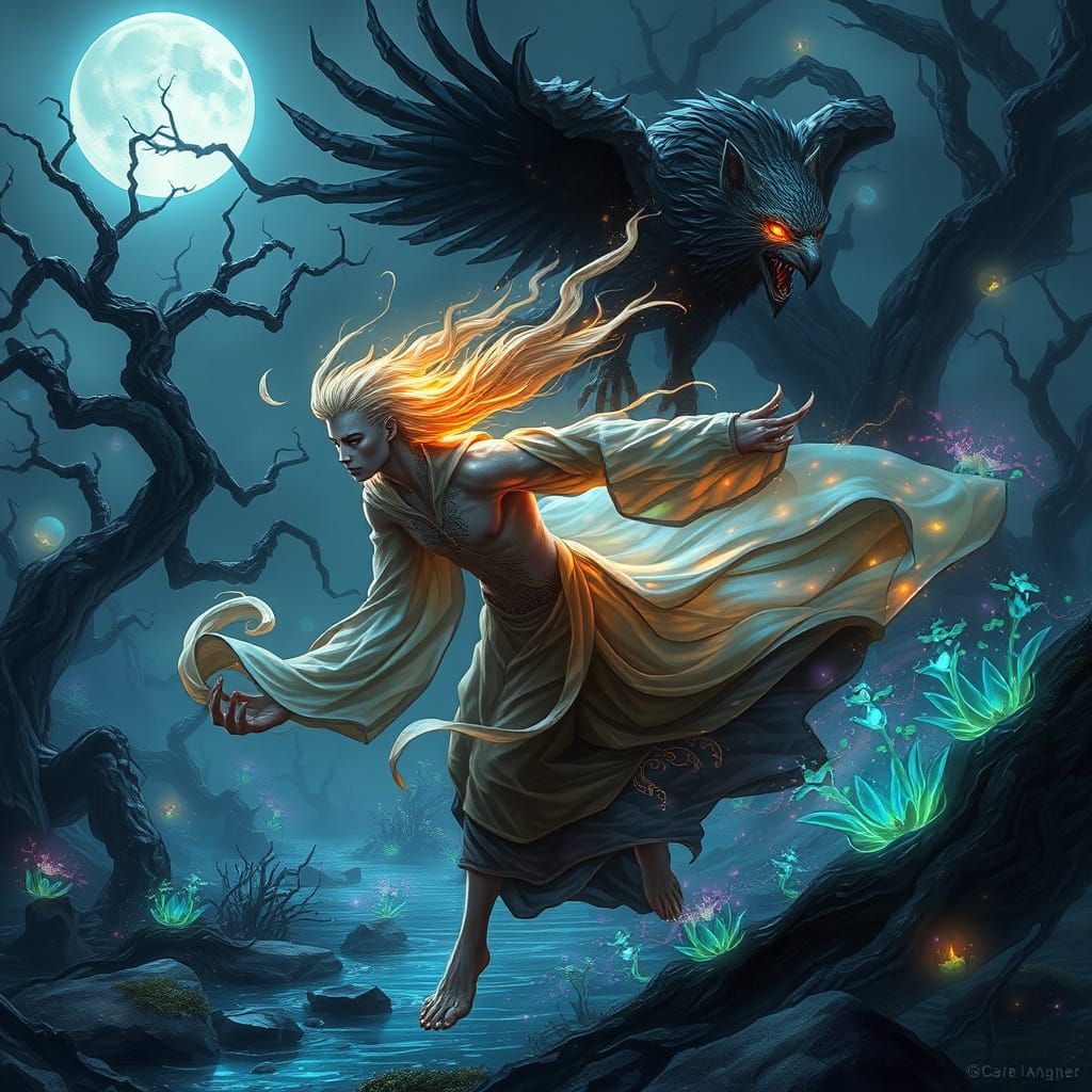 Moonlit Shapeshifter Unleashes Cosmic Fury