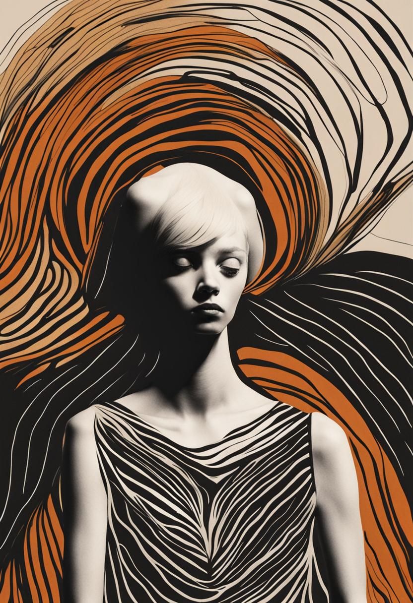 Minimalist Abstract Ink Line Drawing