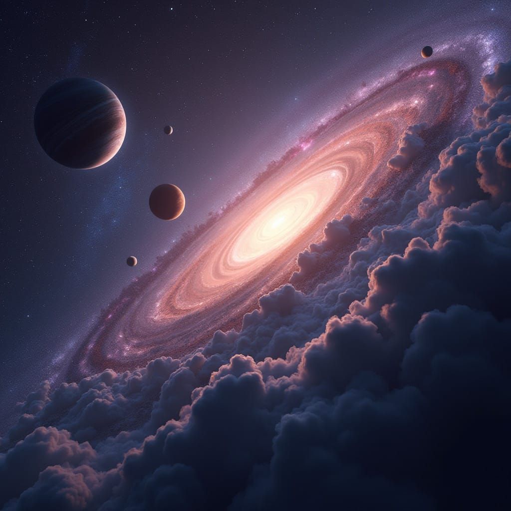 Gigantic Cosmic Collision in Vibrant Colors