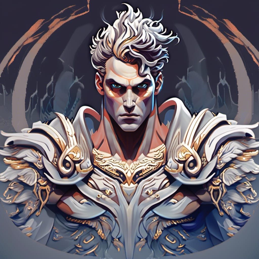 Mythical Hero in Hades Game Art Style
