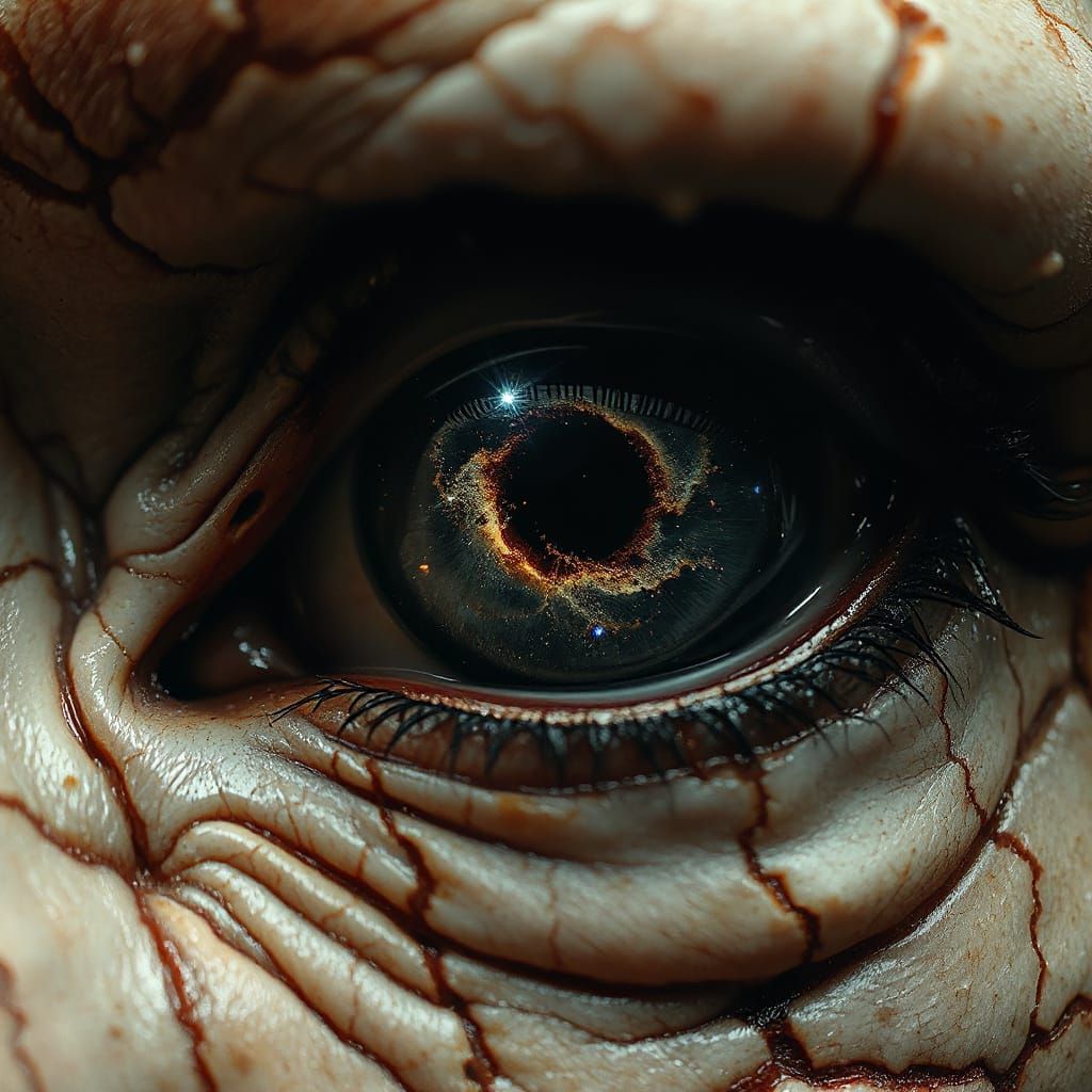 Ethereal Eye in Cosmic Dark Art