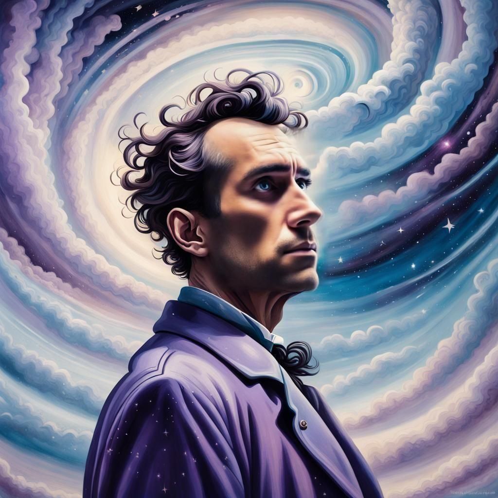 Man Contemplates Infinity with Demon King