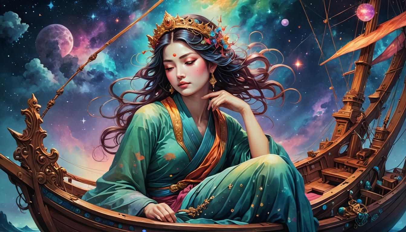 Siddharta Gautama Gazing at Cosmic Stars