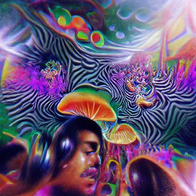 Vibrant Psychedelic Abstract Art