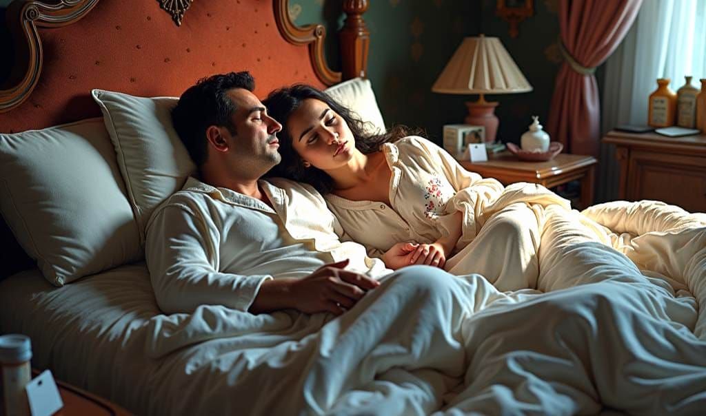 Husband and Wife with Poor Immunity: Detailed Matte Painting