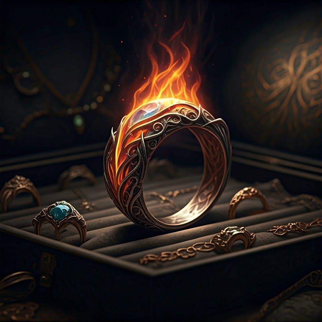 Mystical Elven Ring Illuminated in Tolkien's Realm