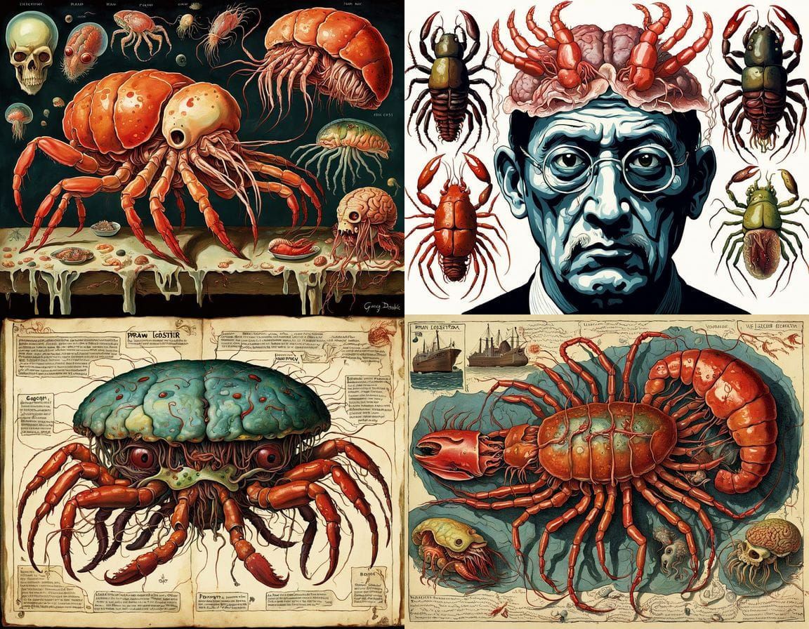 Grotesque Anatomy in a Bizarre Cyberpunk Style