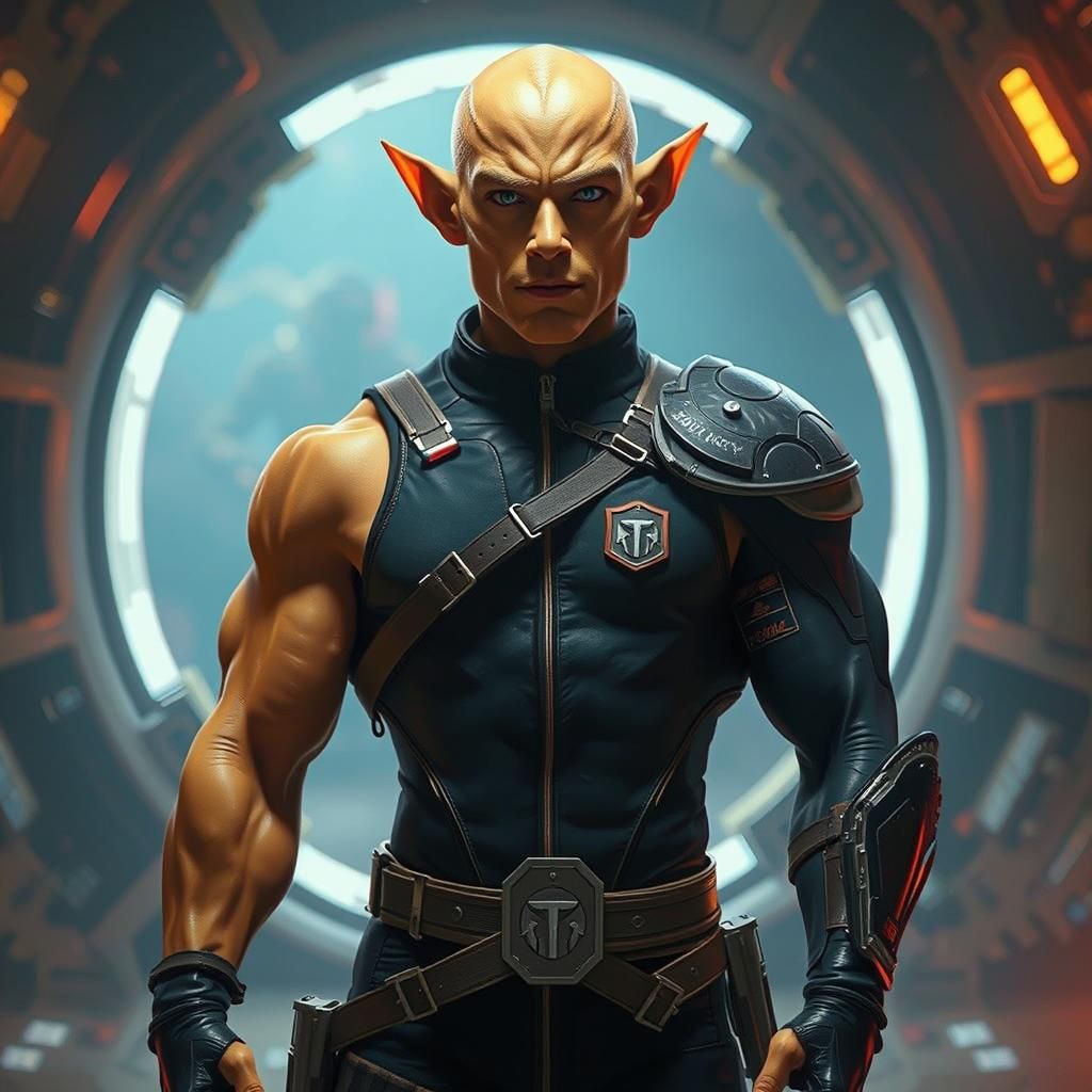 Alien Security Officer in Atmospheric Space Station