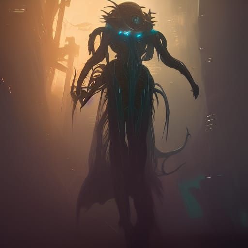 Alien Wizard: Dark Fantasy Concept Art