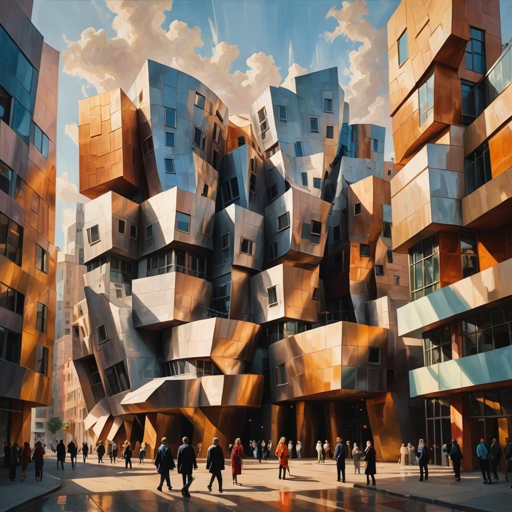 Futuristic Museum in Frank Gehry Style