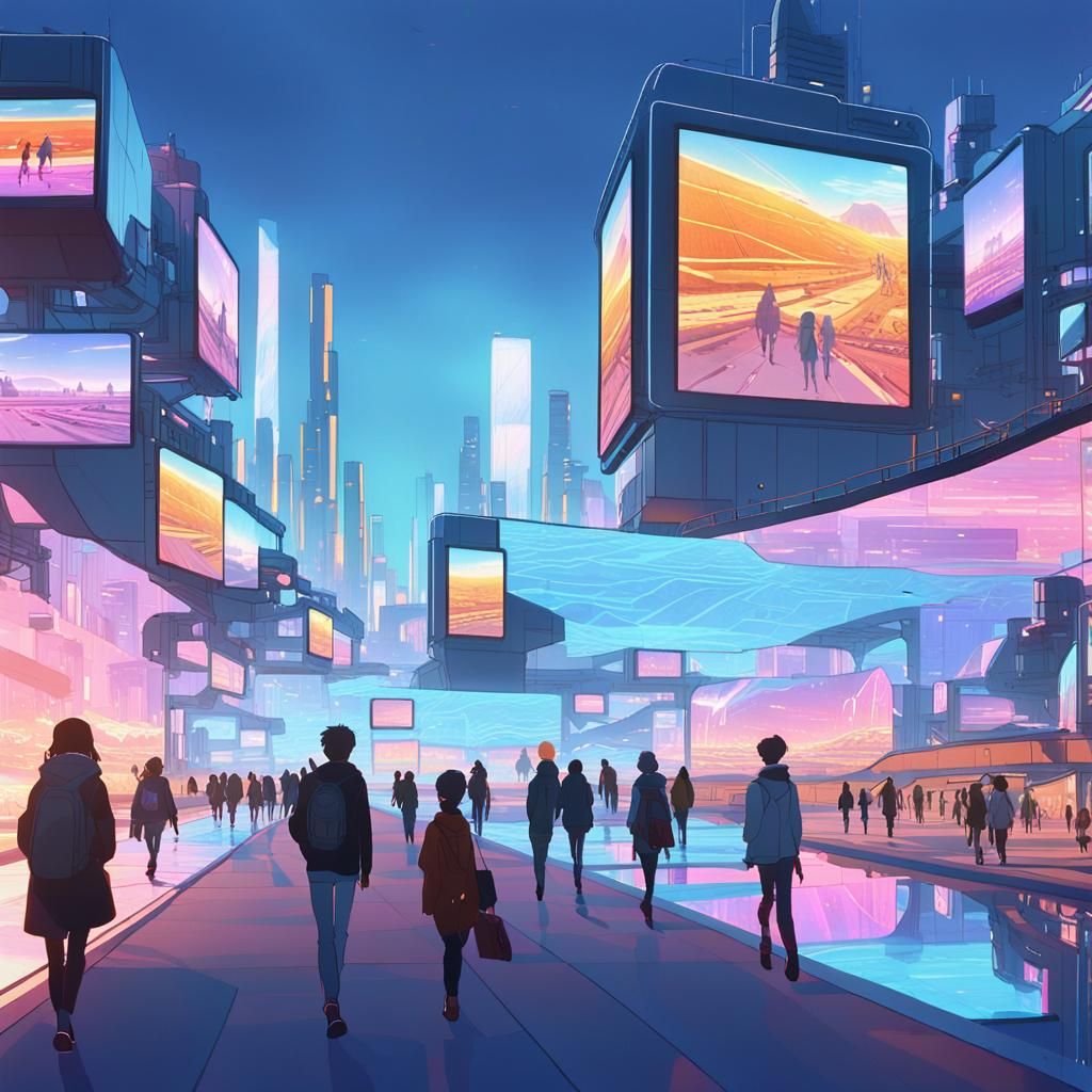 Futuristic Metropolis at Golden Hour