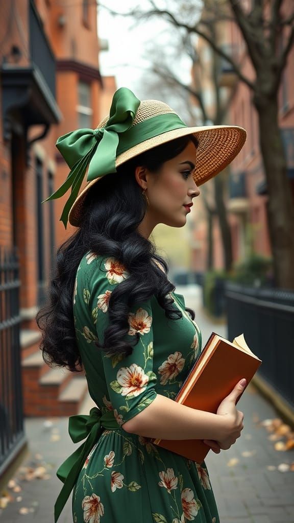 Vintage Brooklyn Beauty Takes a Springtime Stroll in Elegant...